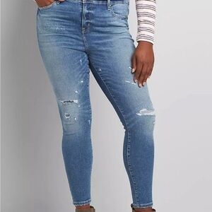 Lane Bryant Signature Fit Skinny Jeans Size 24 Medium Wash Plus Size